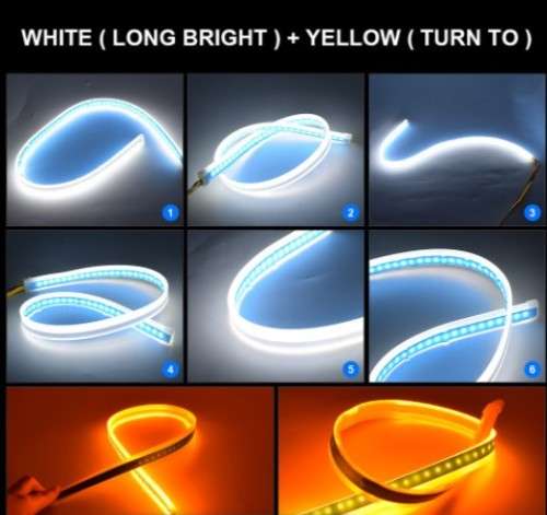 Soft Article DRL Led Light Strips 450mm - White light