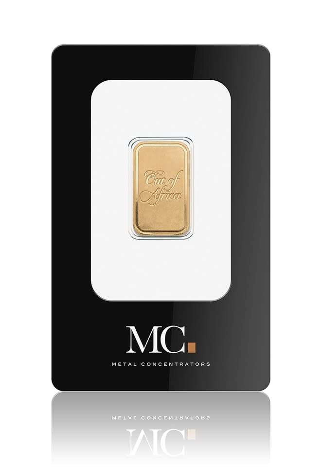 10 gram Fine 999.9 Gold, Metal Concentrators Minted Bar - `Out Of Africa` Design