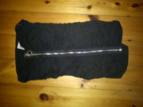 Legit Black Zip up boob tube Xsmall