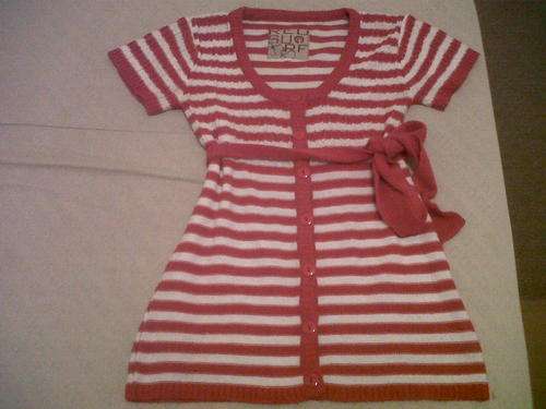 White with red stripes Jersey "2nd hand Sale" Large