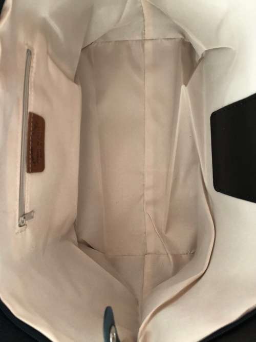 Genuine Italian Leather Shopper Handbag Black Large