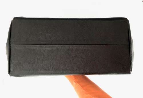 Genuine Italian Leather Shopper Handbag Black Large