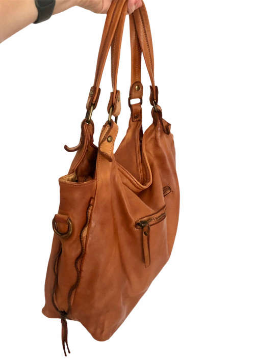 Genuine Italian Leather Shoulder Handbag Large