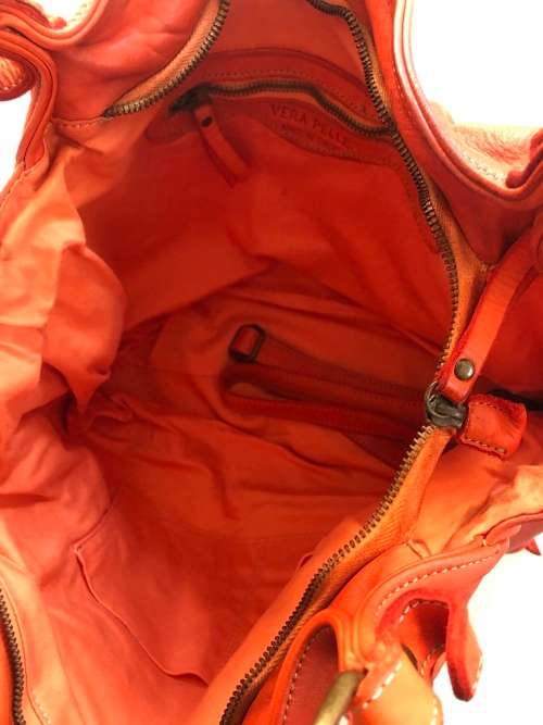 Genuine Italian Leather Shoulder Handbag with Crossbody Strap - MADE IN ITALY