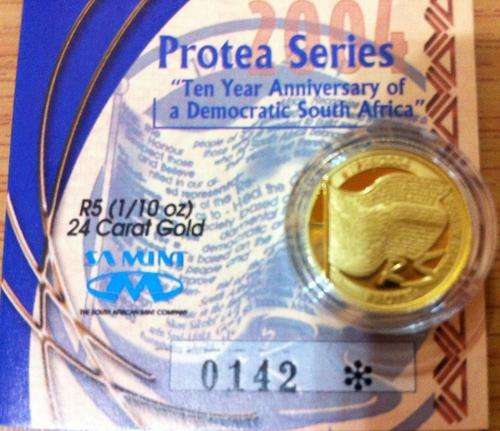2004 Protea 1/10 Gold - 10 Years of Democracy