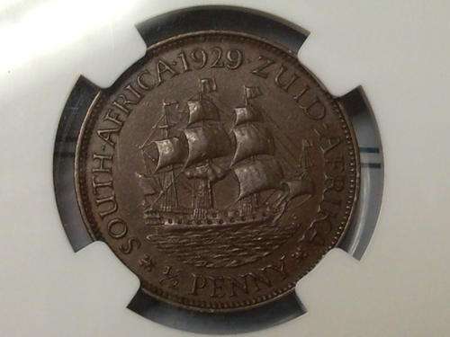 1929 1/2P AU 58 BN NGC Graded