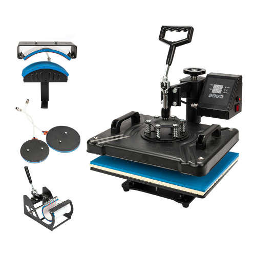 Heat Press  Machine 5 in 1 Digital Multifunctional Sublimation  for T Shirts Hat Mug Cap Plate