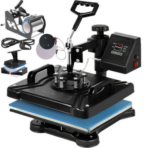 Heat Press  Machine 5 in 1 Digital Multifunctional Sublimation  for T Shirts Hat Mug Cap Plate
