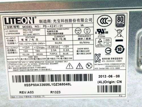 Genuine Lenovo 240w Power Supply M72 M73e M79 M82 M92P M93P SFF OEM