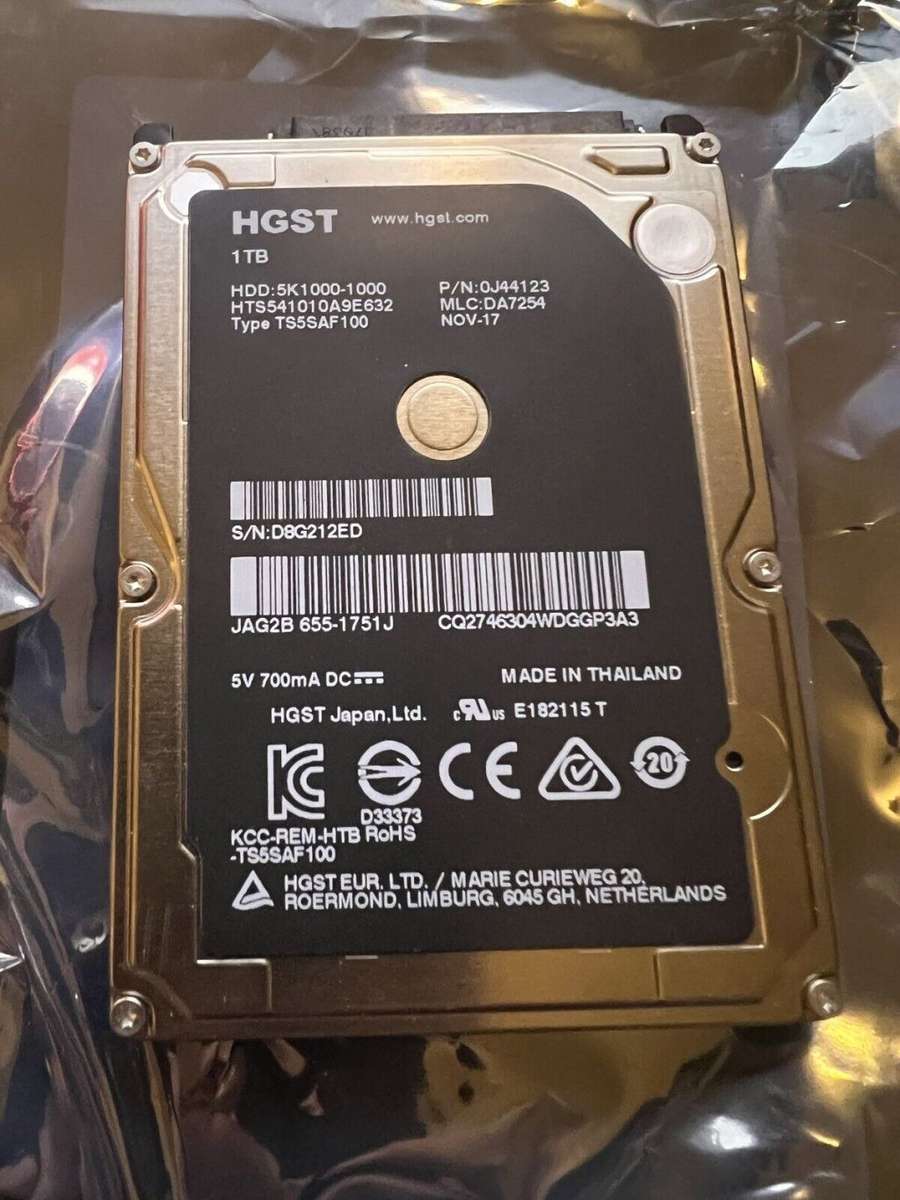 HGST 1TB 2.5` SATA MAC or PC Laptop Hard Drive 2017-2018 Model Hours Report