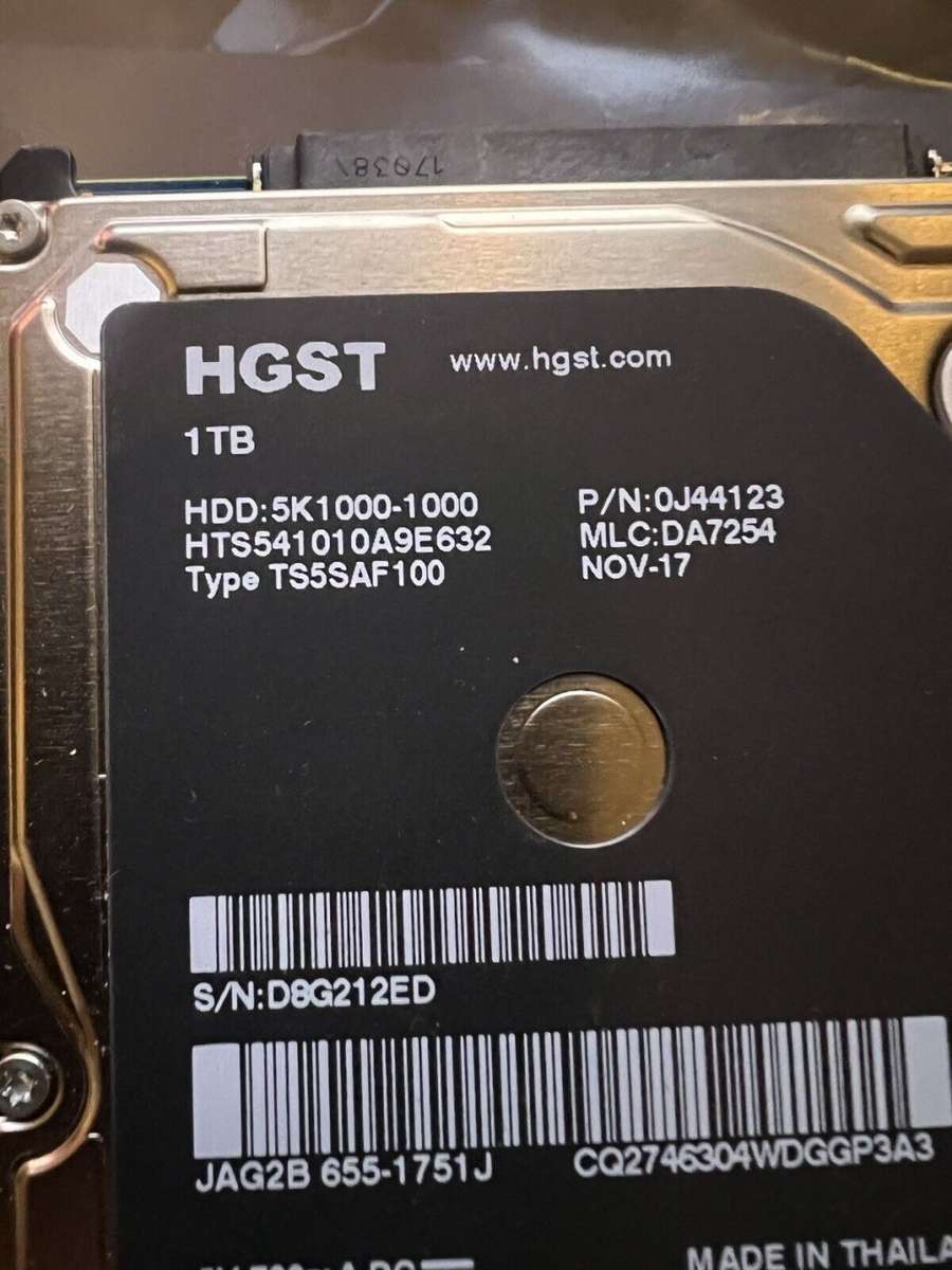 HGST 1TB 2.5` SATA MAC or PC Laptop Hard Drive 2017-2018 Model Hours Report