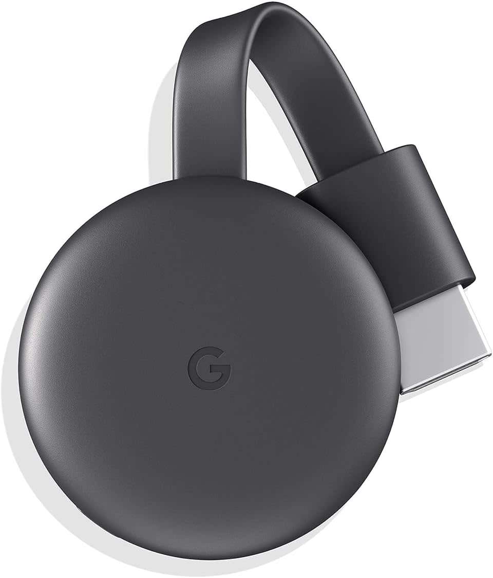 Google Chromecast - Streaming Device with HDMI Cable - Stream Shows, Music, Photos, and Sports from