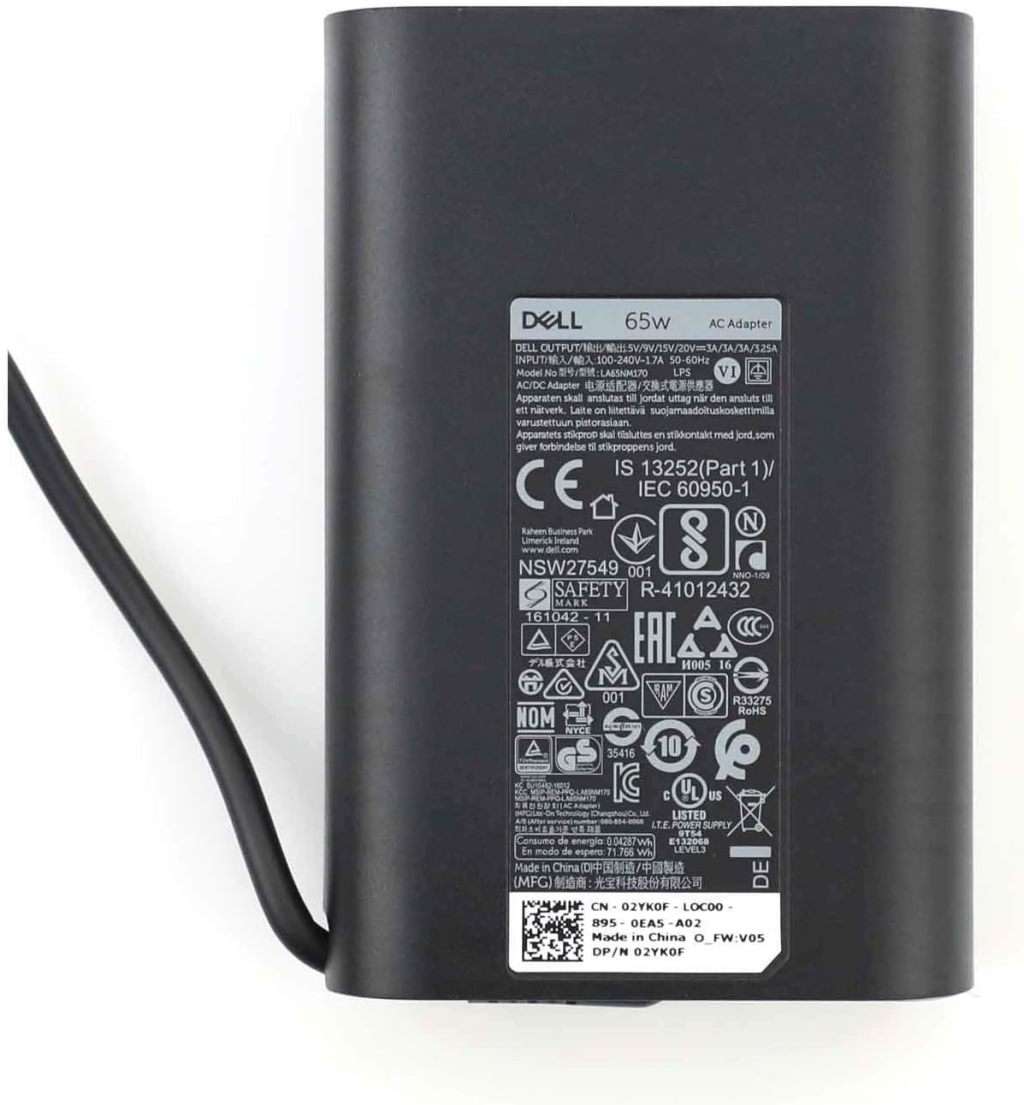 New Dell Laptop Charger 65W(Watt) AC Power Adapter With Type C (USB-C/USBC)