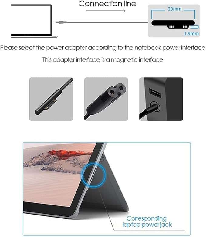 Genuine New 65W Microsoft Surface  Charger