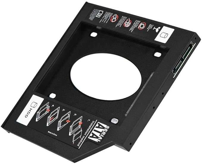 2.5" SATA HDD SSD Hard Drive Caddy Adapter 2nd HDD Enclosure Hard Disk Drive Caddy Case for 9.5mm