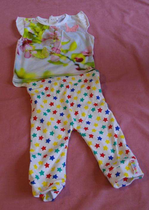 Matching Set Baby Girl Top and Pants suit-  3-6 Months - baby clothes
