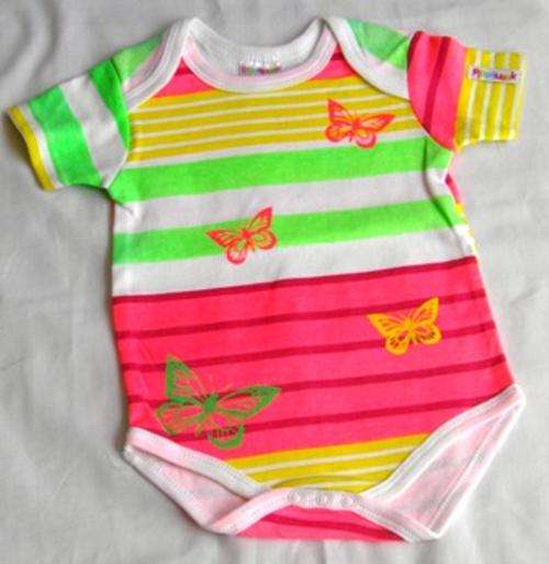 Baby Grow/Body- vest- Butterfly- (3-6 months)-baby clothes