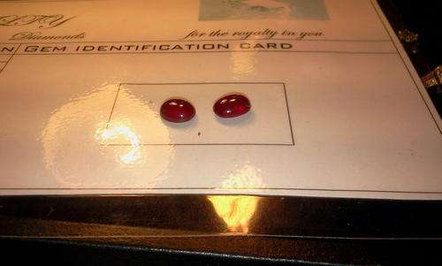 burmese 6.3 carat pair pigieon blood rubies deep red