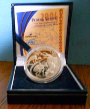 Protea Series 2004 Proof Silver Ten Year Anniversary of a Democratic South Africa