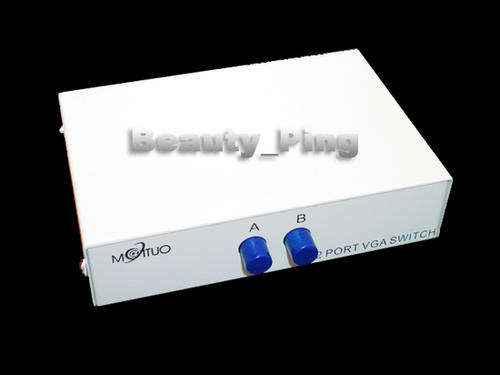 VGA SVGA LCD Monitor Display 2 to 1 Selector Switch Box