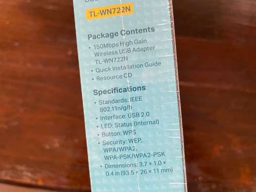 TP-Link 150MBPS USB Wifi Adapter TL-WN722N (NEW and Sealed)