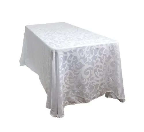DAMASK TABLE CLOTH - WHITE