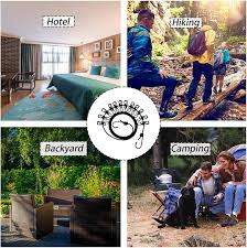 Portable Travel Stretchy Clothesline Outdoor Camping Windproof Clothes Line with 12 Clamp Clip Hooks