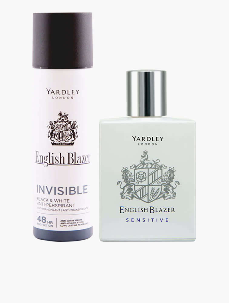 YARDLEY Sensitive 100ml Post Shave Balm & Invisible Anti-Perspirant Deodorant