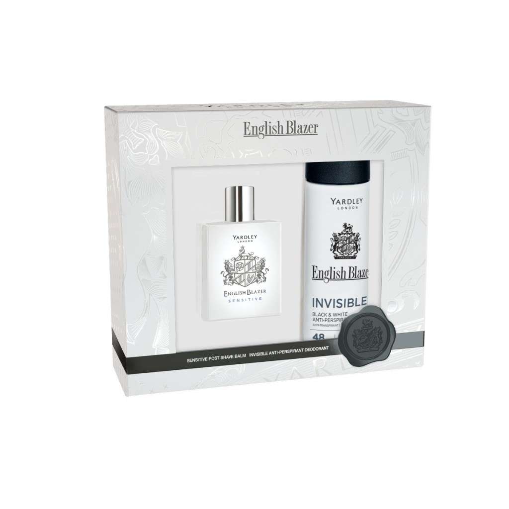 YARDLEY Sensitive 100ml Post Shave Balm & Invisible Anti-Perspirant Deodorant