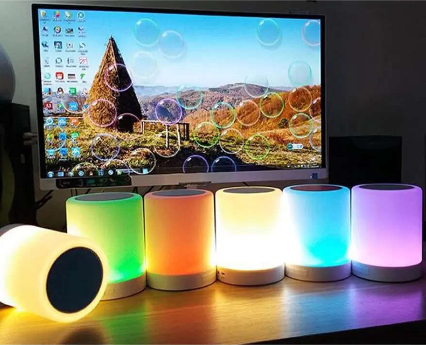Bluetooth Speaker With Night Light Lamp