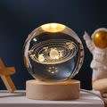 3D Sphere Crystal Ball LED Night Light Decor With Luminous Base
