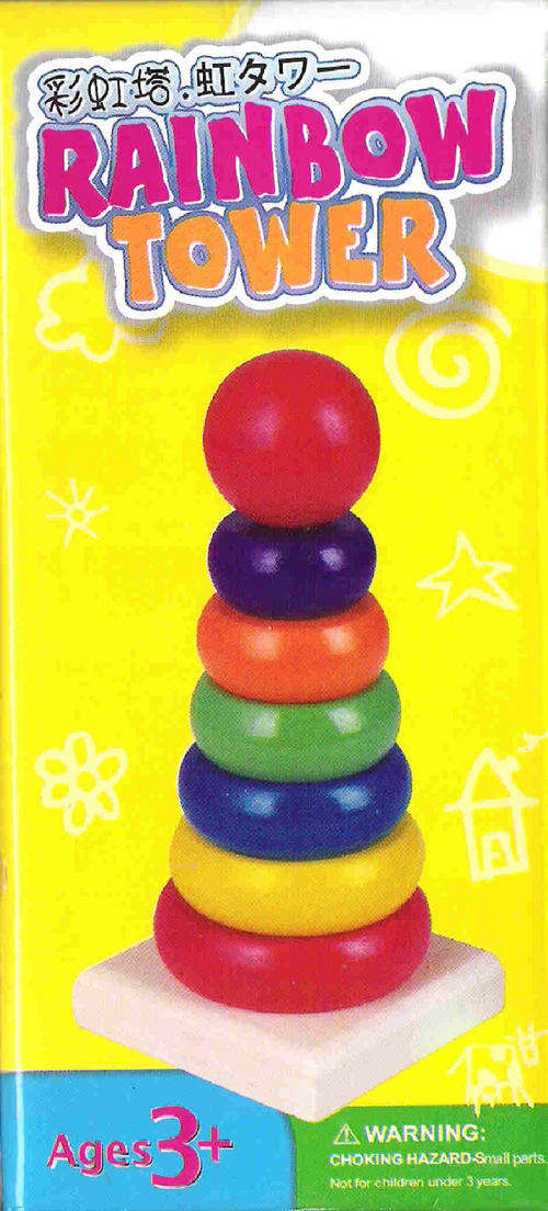 WOODEN RAINBOW TOWER