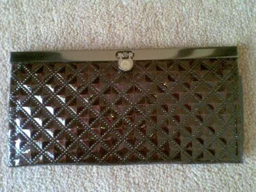 lovely ladies purse- crocodile skin look in dark brown