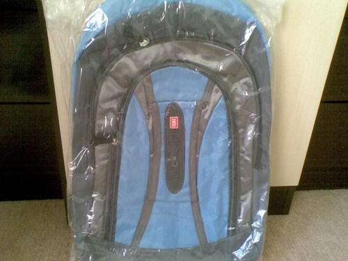 LARGE SCHOOL BAG grey &sky blue