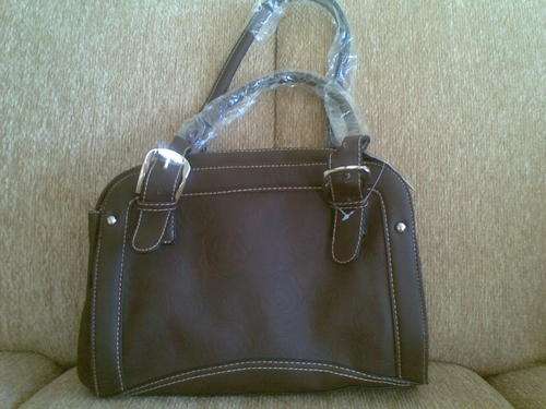 * LEATHER LOOK *  HAND BAG with embossed rose detail *** STUNNING ***