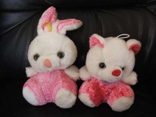 White and pink bunny and bear *17cm*