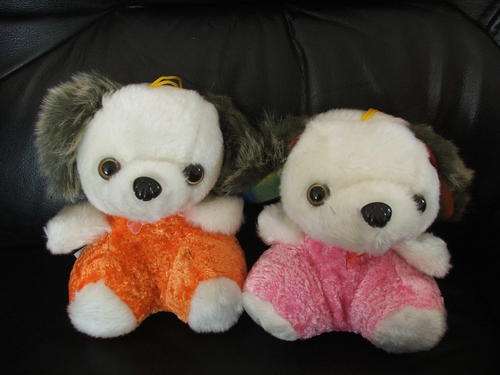 Orange and Pink Bear with Brown Ears  *20 cm*