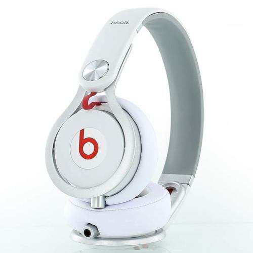 Beats Mixr Headphones with Box + Accessories (White) for Apple iPhone+Samsung+LG+Huawei
