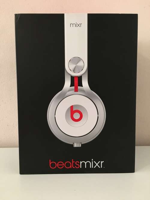 Beats Mixr Headphones with Box + Accessories (White) for Apple iPhone+Samsung+LG+Huawei