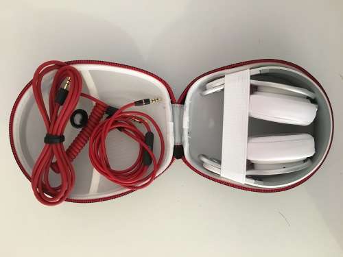 Beats Mixr Headphones with Box + Accessories (White) for Apple iPhone+Samsung+LG+Huawei