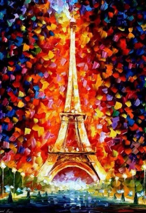 Diamond-Dot Painting - Paris of My Dreams Eifell Tower Painting 50x40cm | TD-DDP006
