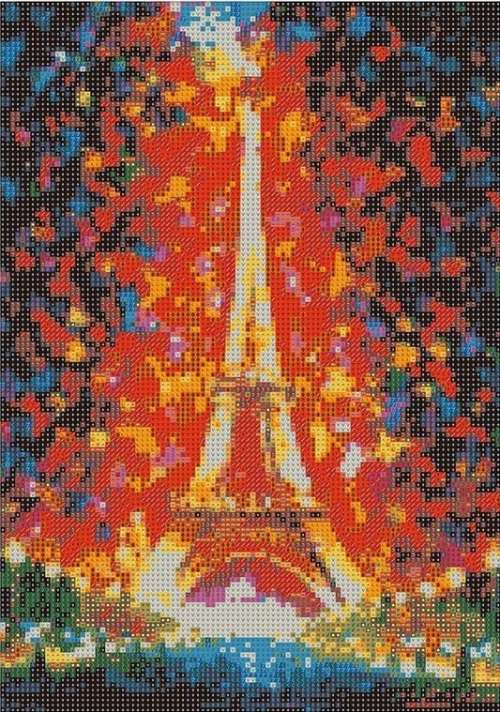 Diamond-Dot Painting - Paris of My Dreams Eifell Tower Painting 50x40cm | TD-DDP006