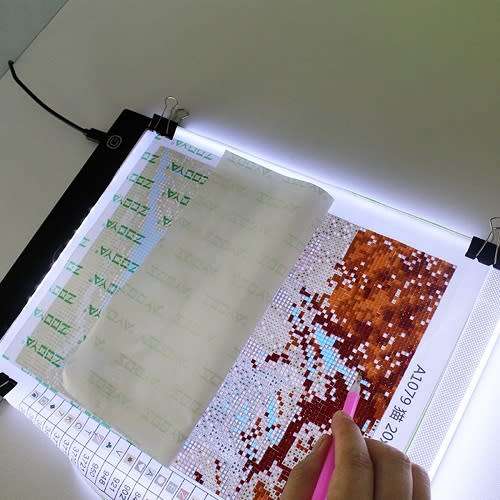 A4 LED Light Pad Dimmable Brightness For Diamond Paintings - USB Powered