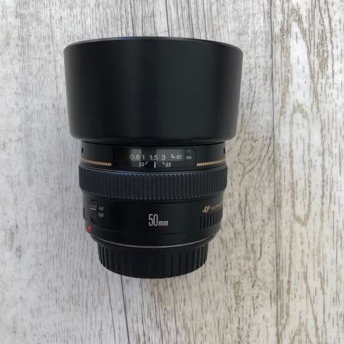 Canon 50mm f/1.4 USM Prime Lens + Lens Hood, Good Condition