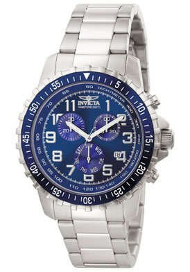 Invicta Men's 6621 II Collection Chronograph Stainless Steel Blue Dial Watch