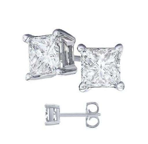 Set of Square Crystal Earrings