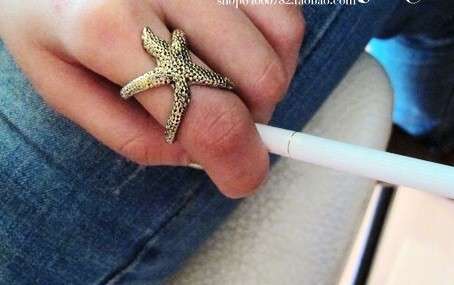 Gold intimation Sea star ring