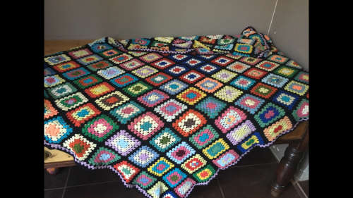 Large Crochet Blanket - Beautiful Piece - 215cm x 180cm
