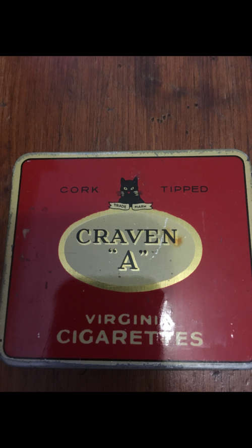 Vintage Craven A Cigarettes Tin