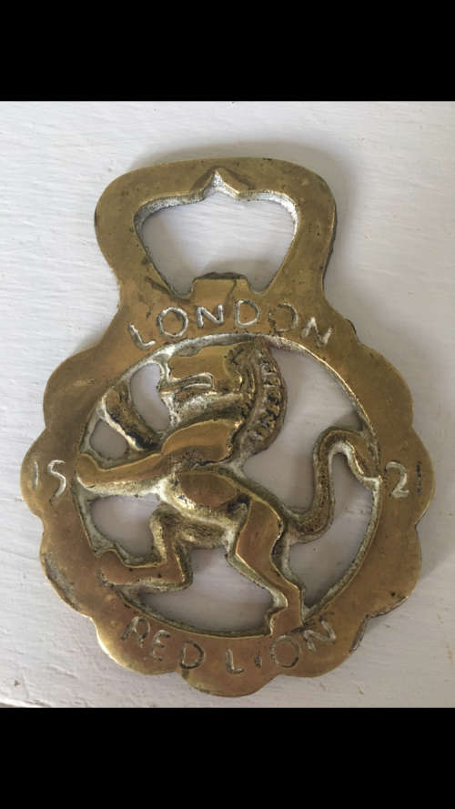 London Red Lion Brass Bottle Opener